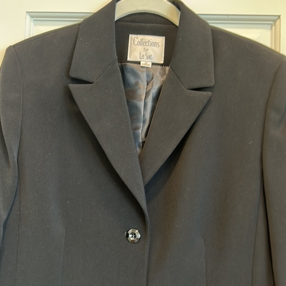 Collections for Le Suit NWT Black Lined Fitted Blazer w/ Front Pockets sz10 NWT - Picture 3 of 11